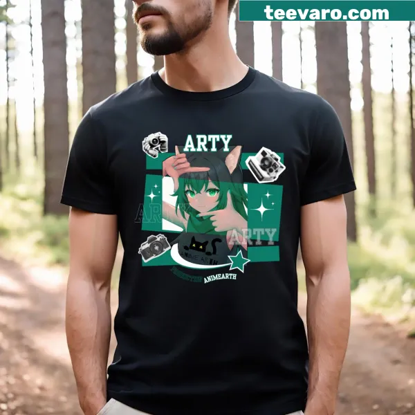 Cute anime-themed T-shirt featuring an illustrated character