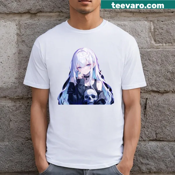 Charming anime girl-themed T-shirt for everyday wear