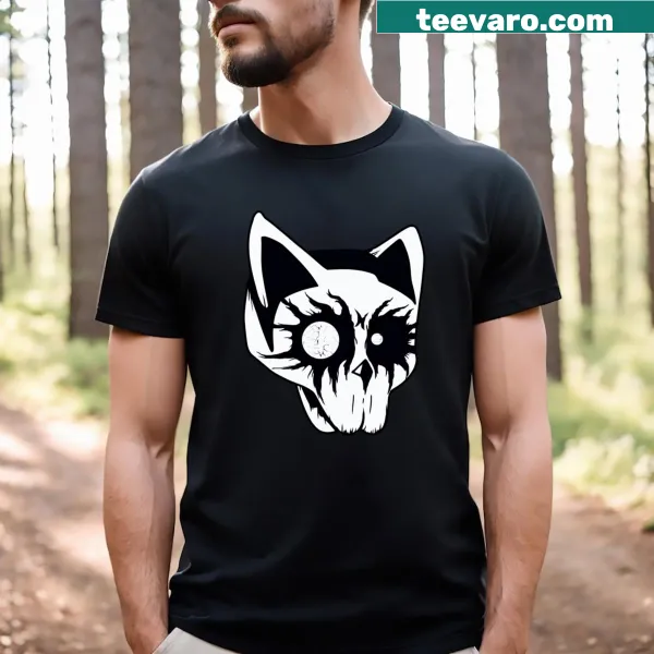 Edgy typography design combining black metal and cat themes