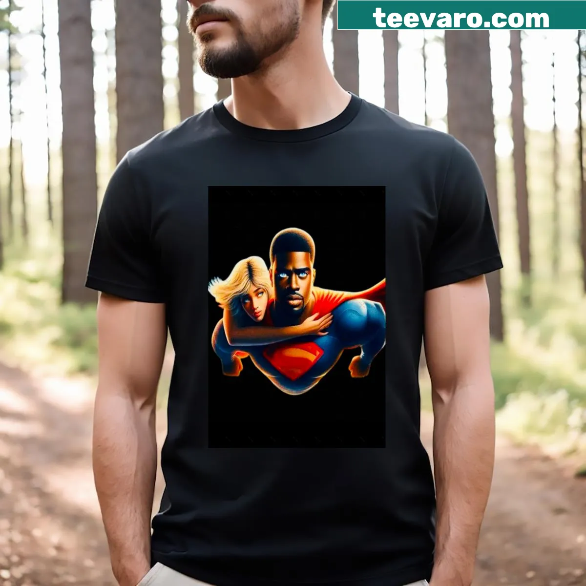 Bold typography T-shirt with the text Blaq Skyy — on a men's t-shirt