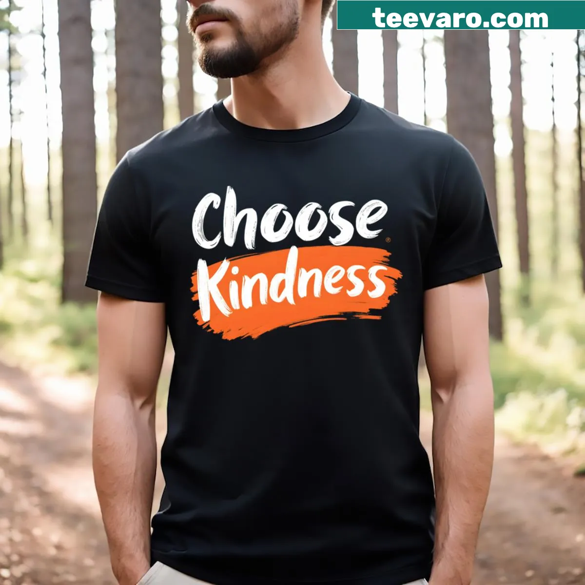 T-shirt with a motivational quote promoting kindness — on a men's t-shirt