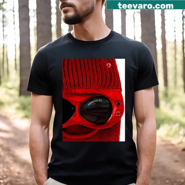 Goggles-inspired Arsenal fan t-shirt with creative graphics