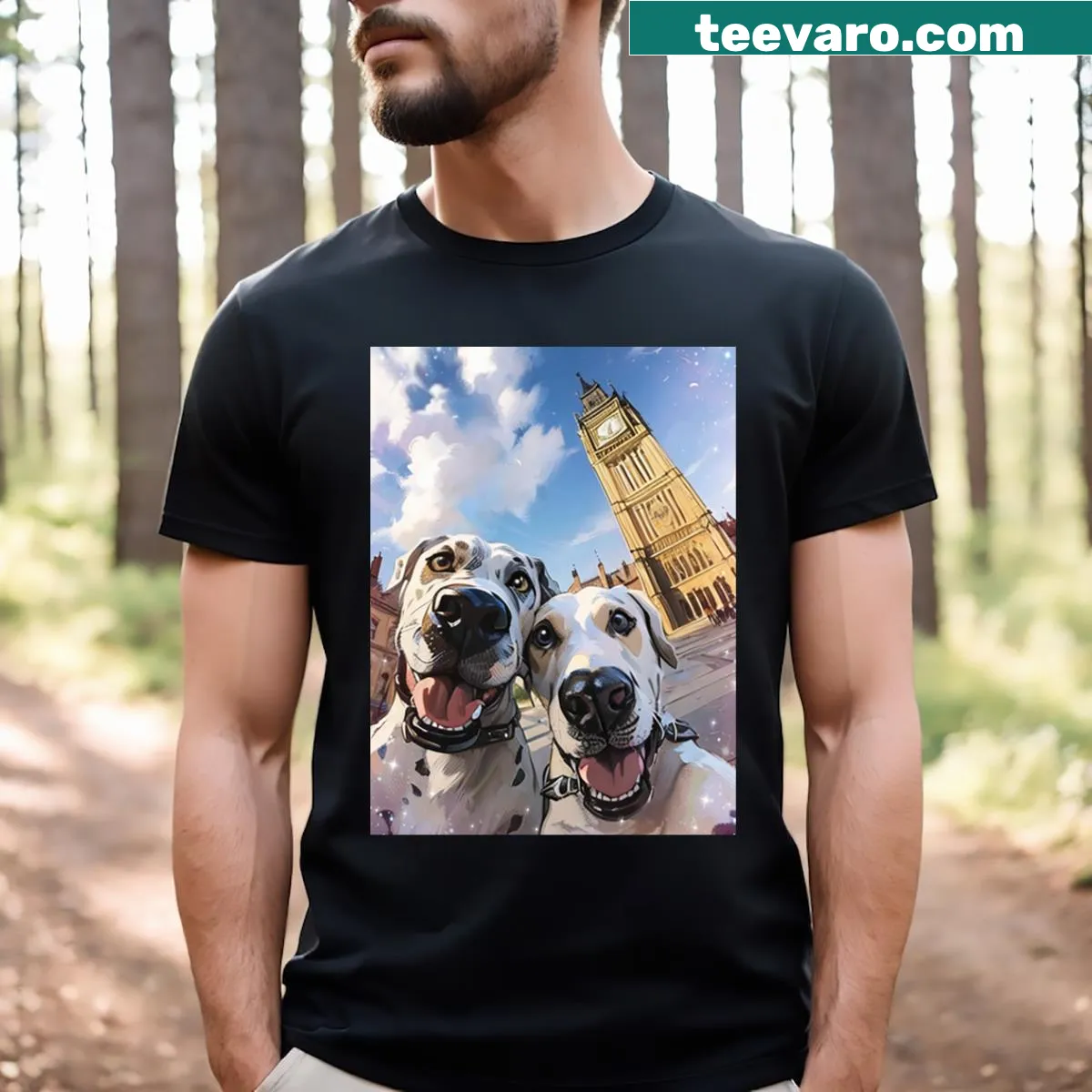 Cute animal graphic on a T-shirt — on a men's t-shirt