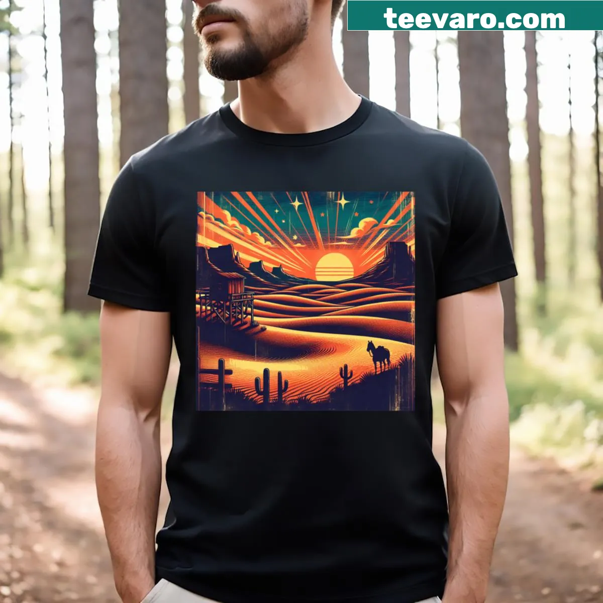 Intricate line design suggesting movement and digital connection — on a men's t-shirt