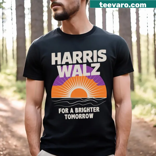 Retro-inspired T-shirt with a sunrise graphic and inspirational quote