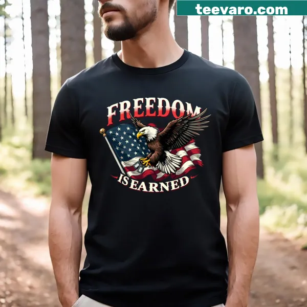 Patriotic Veterans Day t-shirt featuring bold lettering of respect and honor