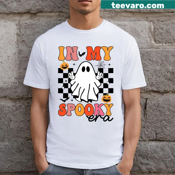 Funny Halloween t-shirt featuring a cartoon pumpkin design.