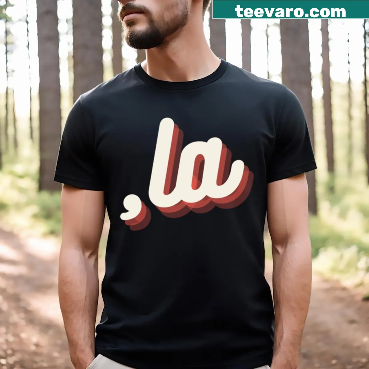 Kamala Harris campaign support t-shirt with bold text — on a men's t-shirt