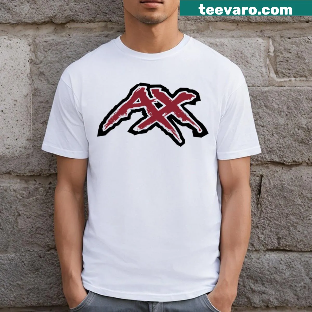 Illustration of football and team graphics on Memphis Maniax tee — on a men's t-shirt