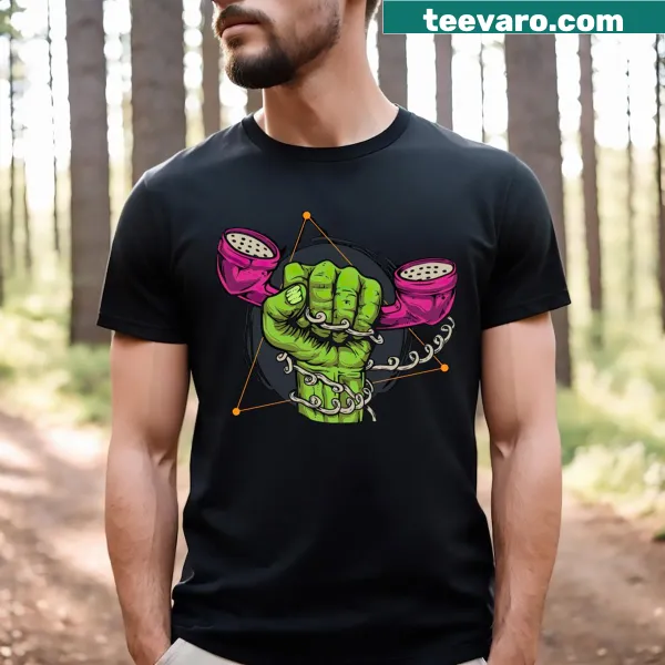 Edgy typographic design of 'Monster Phone' on T-shirt