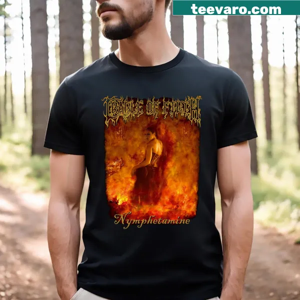Illustrative Nymphetamine Cradle Of Filth T-shirt design