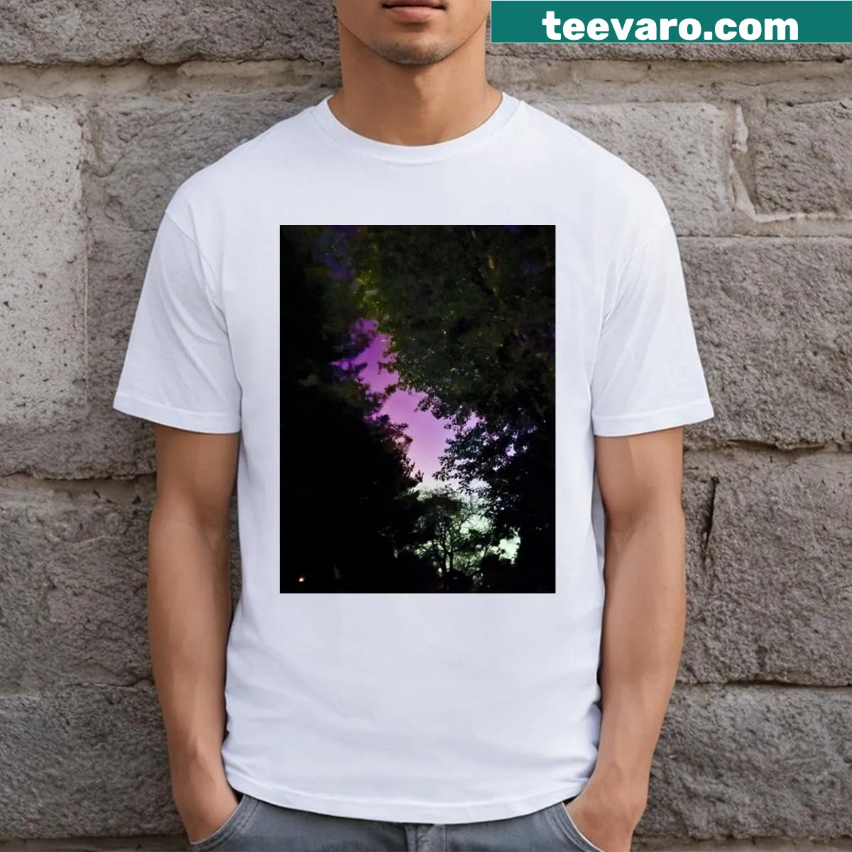 T-shirt celebrating the Aurora with a design featuring the year 2024 — on a men's t-shirt