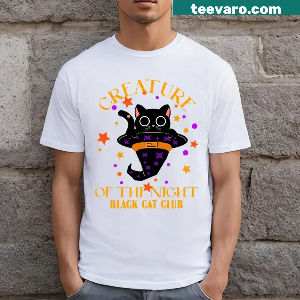 Spooky Creature Of The Night graphic T-shirt for Halloween