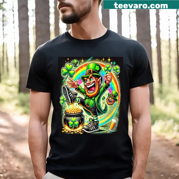 Cute and funny St. Patrick's Day T-shirt with playful illustrations