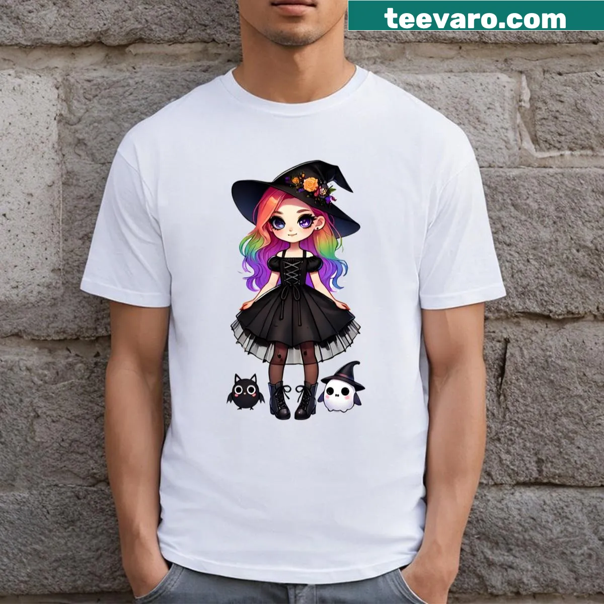 Cute Haunted House Princess T-shirt design — on a men's t-shirt