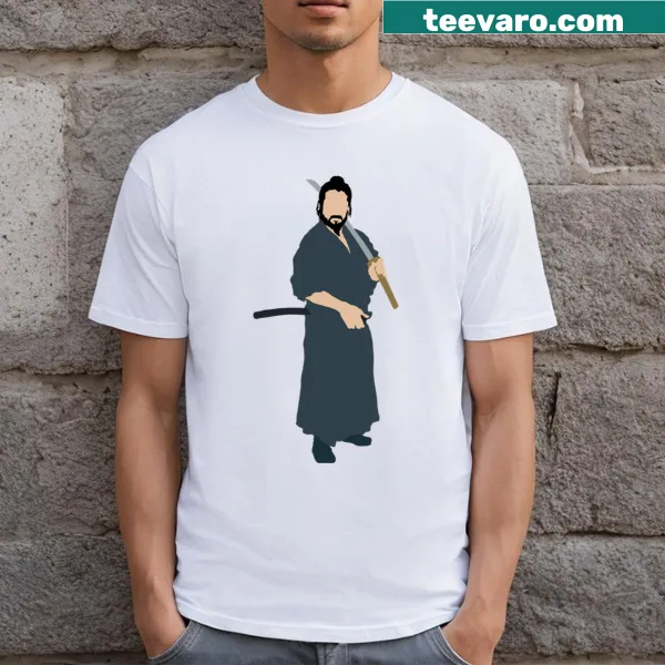 Illustrated Shogun t-shirt depicting traditional Japanese warrior traits.