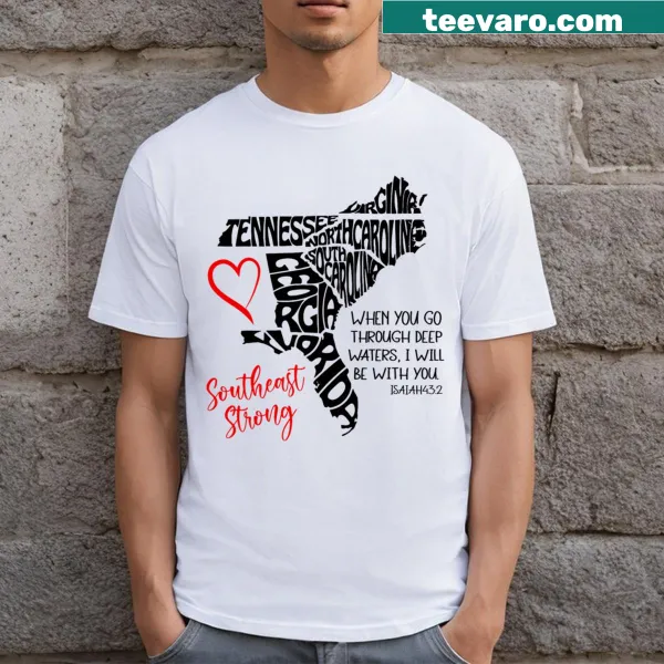 Inspirational t-shirt with the phrase about support during tough times