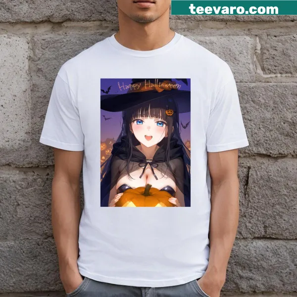 Anime-inspired Halloween t-shirt with a spooky character design