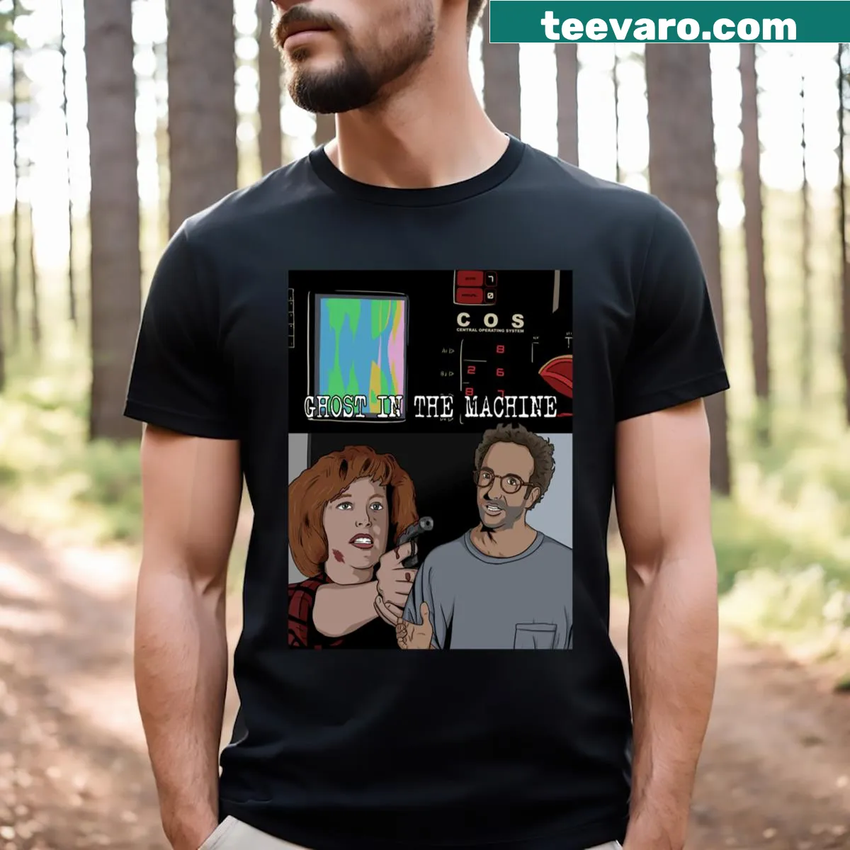 Nostalgic typography design for The X Files on a T-shirt — on a men's t-shirt
