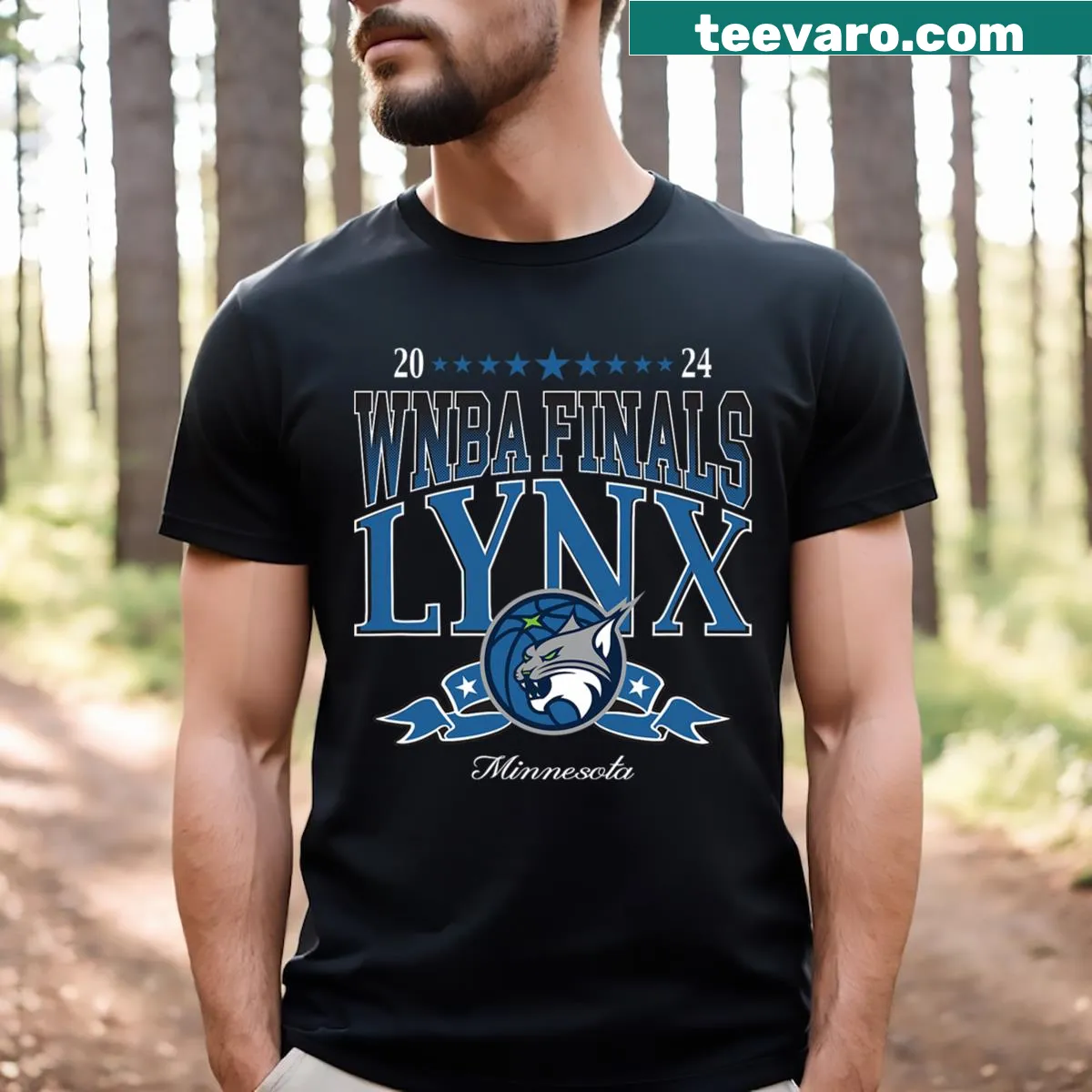 Minnesota Lynx Finals t-shirt with 'Road To Victory' printed — on a men's t-shirt