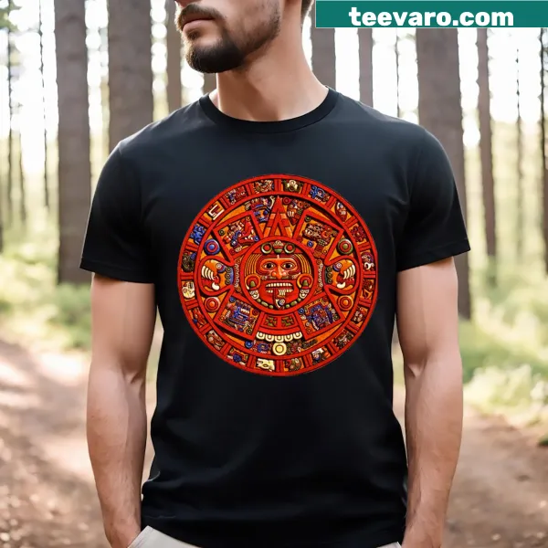 Illustrative t-shirt inspired by Ancient Maya culture