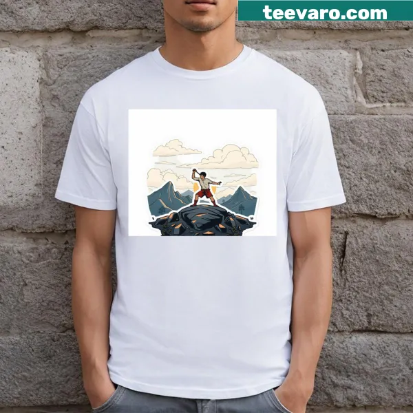 Illustration of scouting life on a Boy Scout long t-shirt