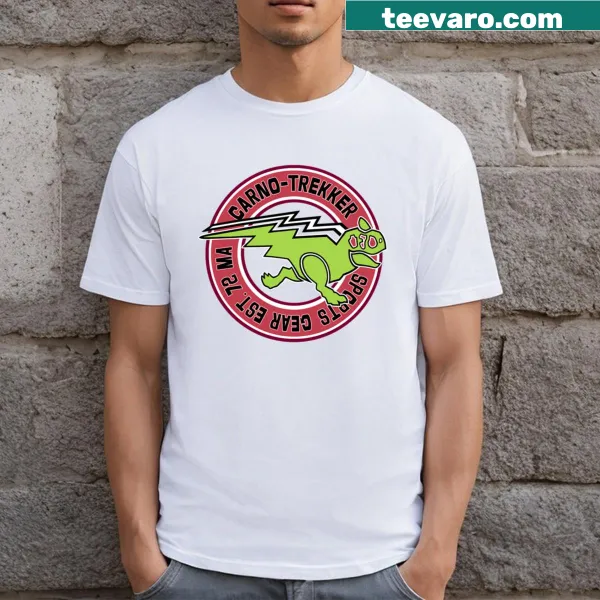 Carno Trekker logo graphic t-shirt for outdoor adventures