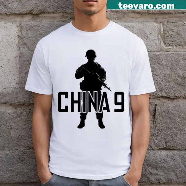 T-shirt featuring the number nine and patriotic symbols