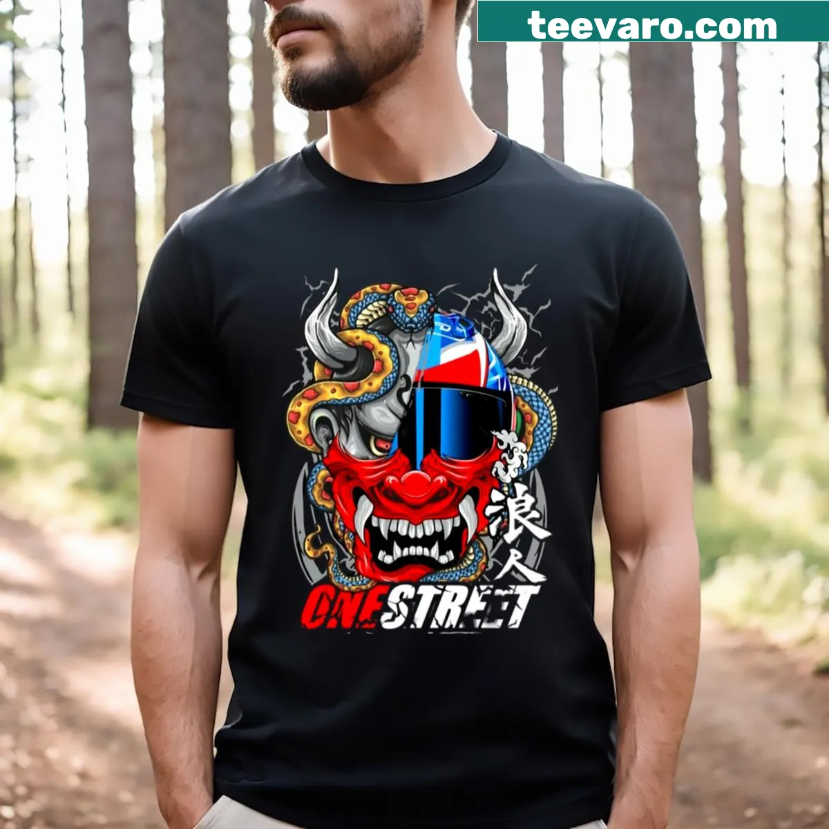 Badge design for Diablo Motors on a t-shirt — on a men's t-shirt