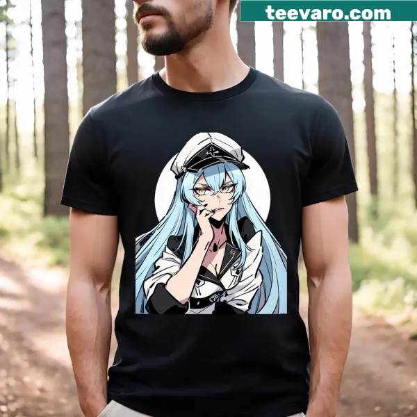 Esdeath character T-shirt from anime with dynamic pose