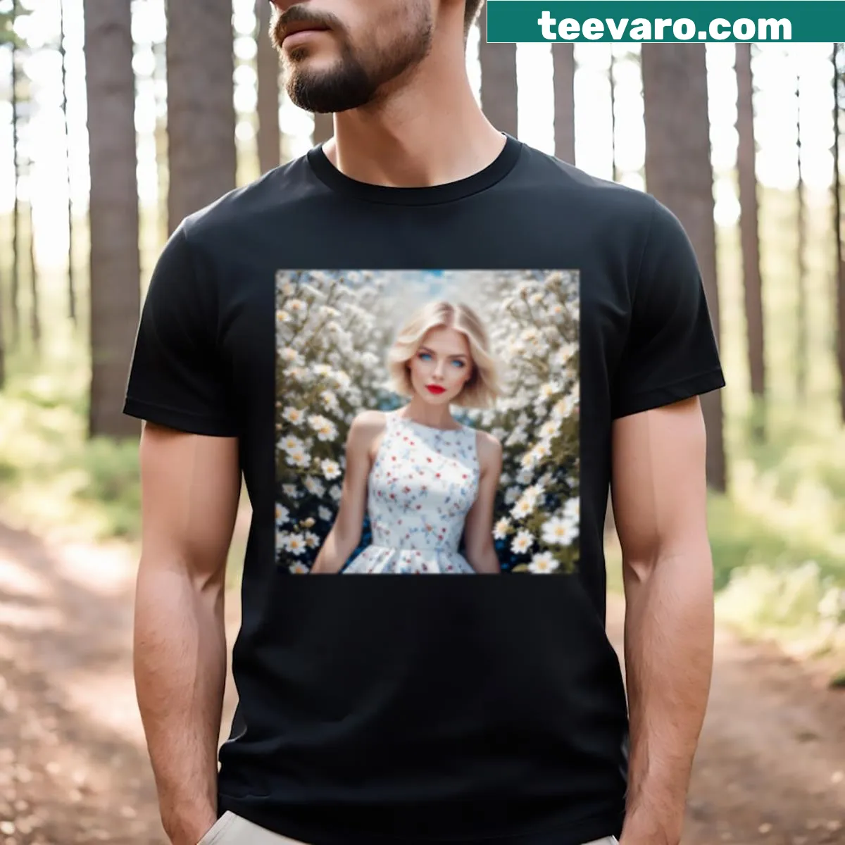 Fun typography T-shirt featuring the phrase Lady E — on a men's t-shirt