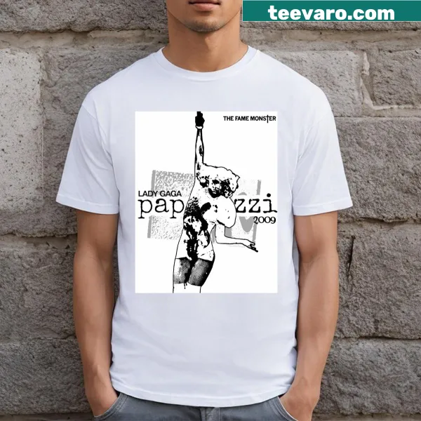 T-shirt featuring a graphic inspired by Lady Gaga's 2009 Paparazzi performance