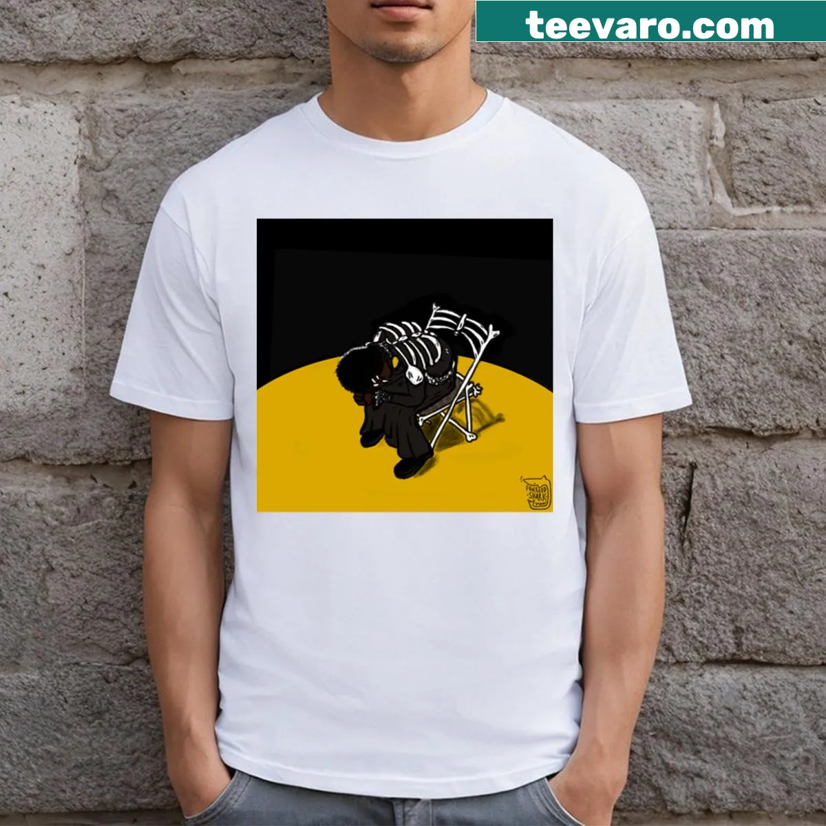 Whimsical Shinji Chair Harrowhark t-shirt featuring imaginative design — on a men's t-shirt
