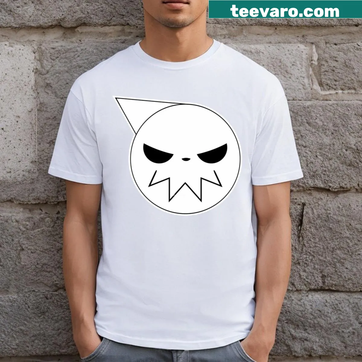 Anime-inspired t-shirt featuring elements from Soul Eater — on a men's t-shirt