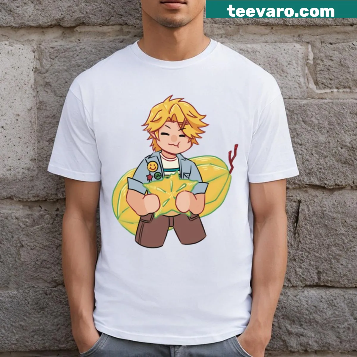 Cute chibi character design of Yoosung on a T-shirt — on a men's t-shirt