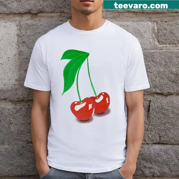 Cherries graphic T-shirt celebrating the fruit