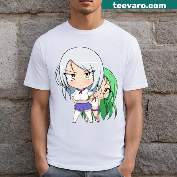 Chibi-style Diamond X Emerald graphic T-shirt