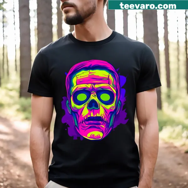Horror mask graphic T-shirt for Halloween
