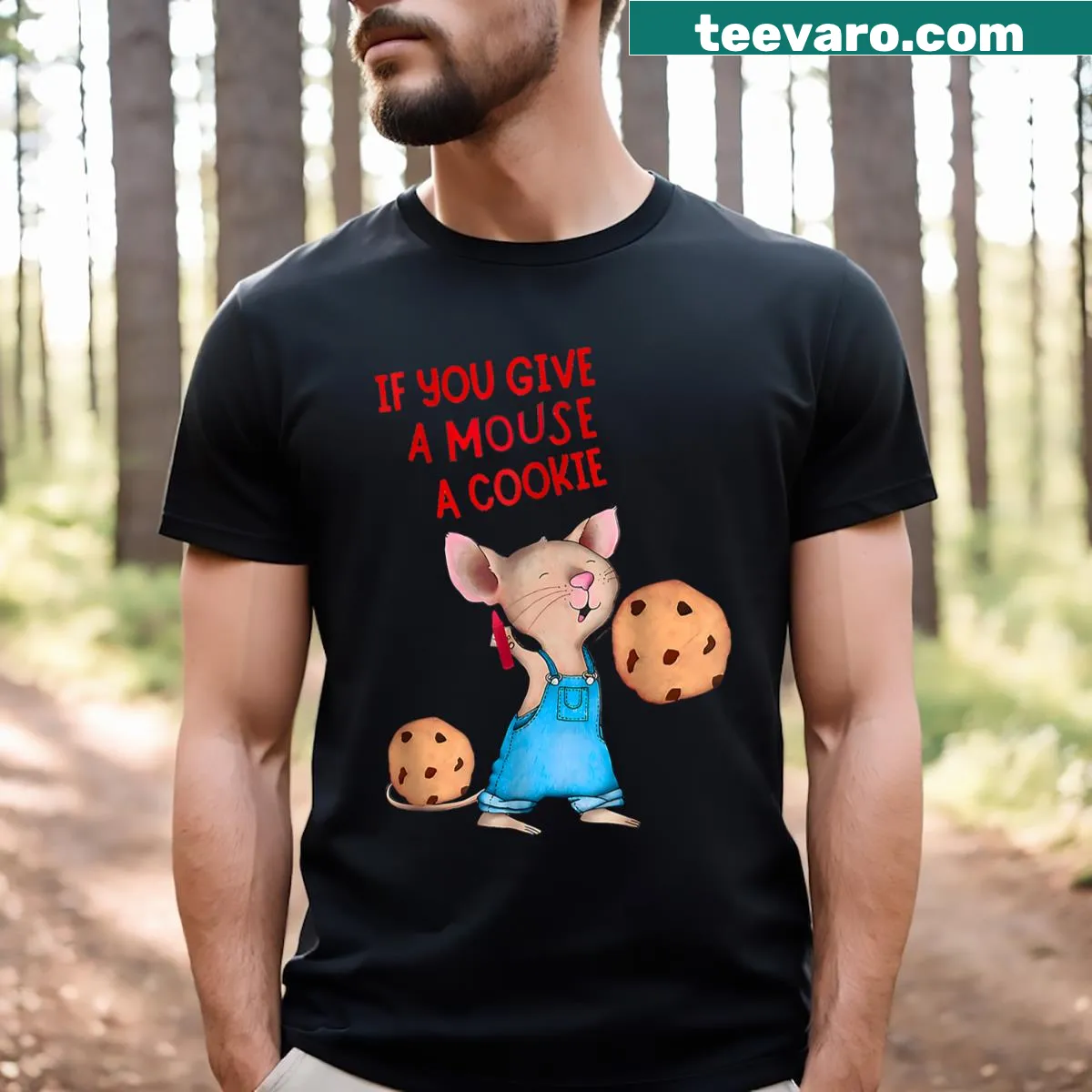 Children's t-shirt inspired by If You Give A Mouse A Cookie — on a men's t-shirt
