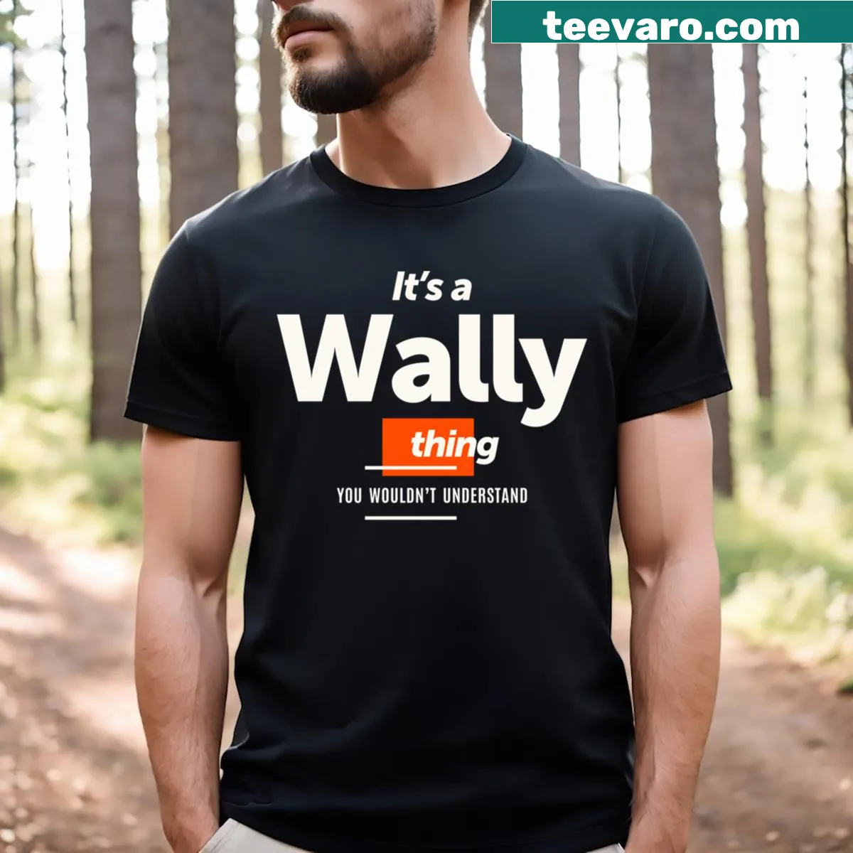 Personalized shirt with the phrase 'It's A Wally Thing' — on a men's t-shirt