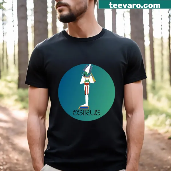 Osirus t-shirt featuring graphic of Egyptian god Osiris