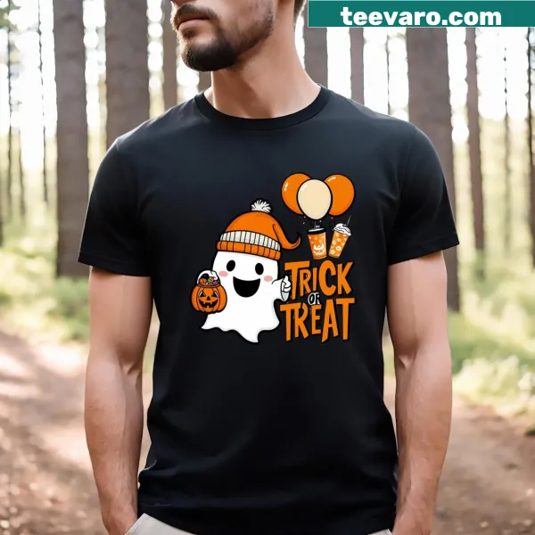 Playful ghost graphic on a Halloween t-shirt