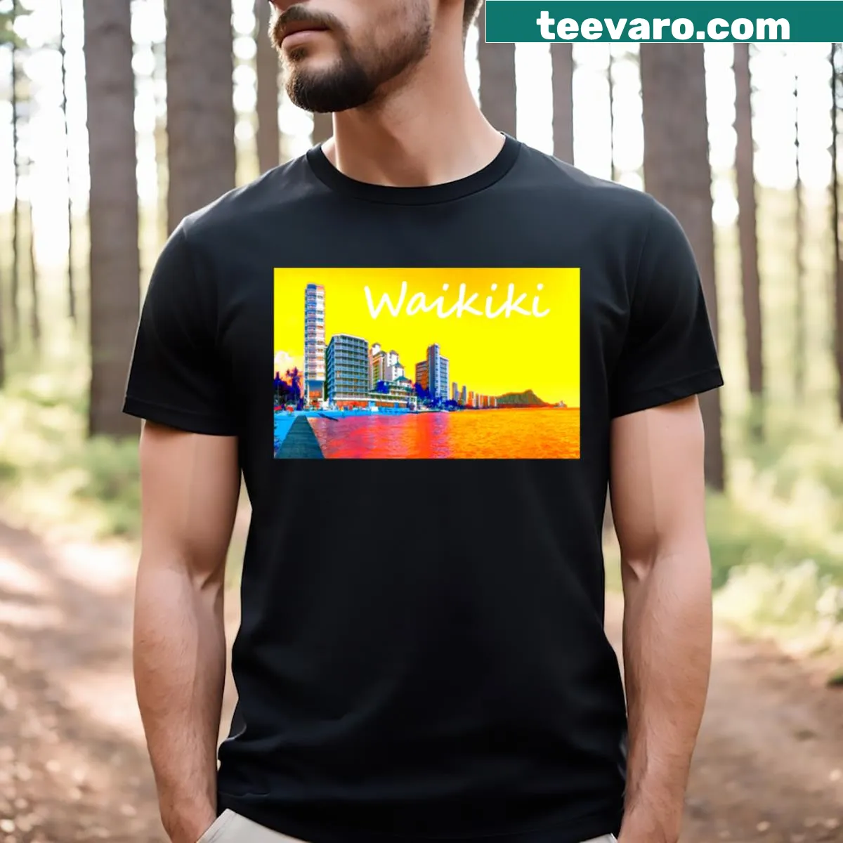 Stylish T-shirt with a minimalist silhouette inspired by fantasy — on a men's t-shirt