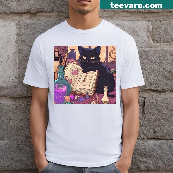 Magical cat illustration featuring a sorceress theme for whimsical charm.