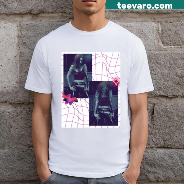 Illustration of Hyunjin from The Sserafim on t-shirt