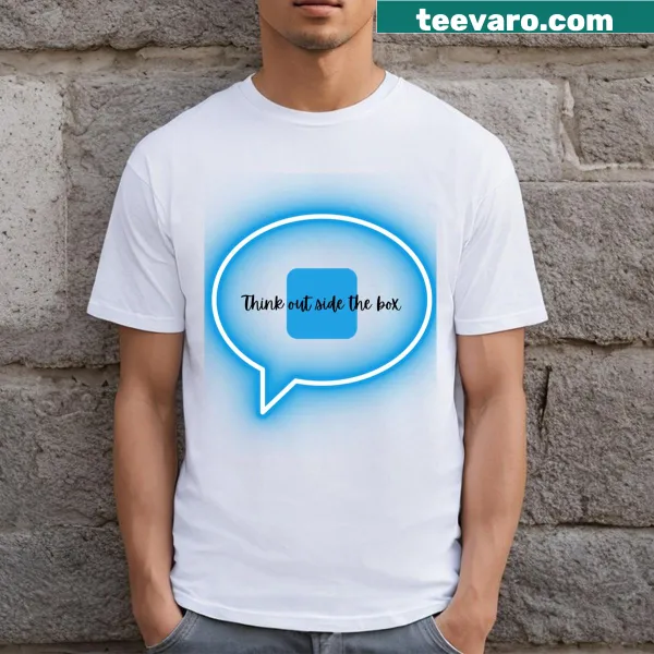 Inspirational t-shirt with 'Think Outside The Box' text