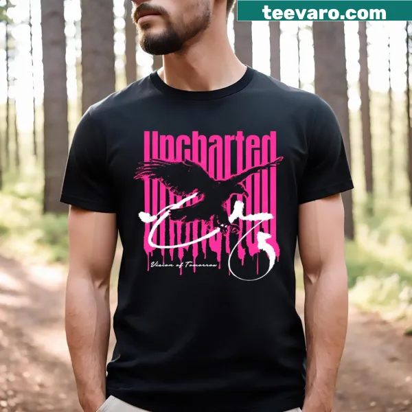 Adventure-inspired Uncharted t-shirt design