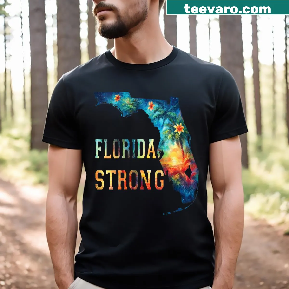 Vintage-style women's V-neck t-shirt supporting Florida State — on a men's t-shirt