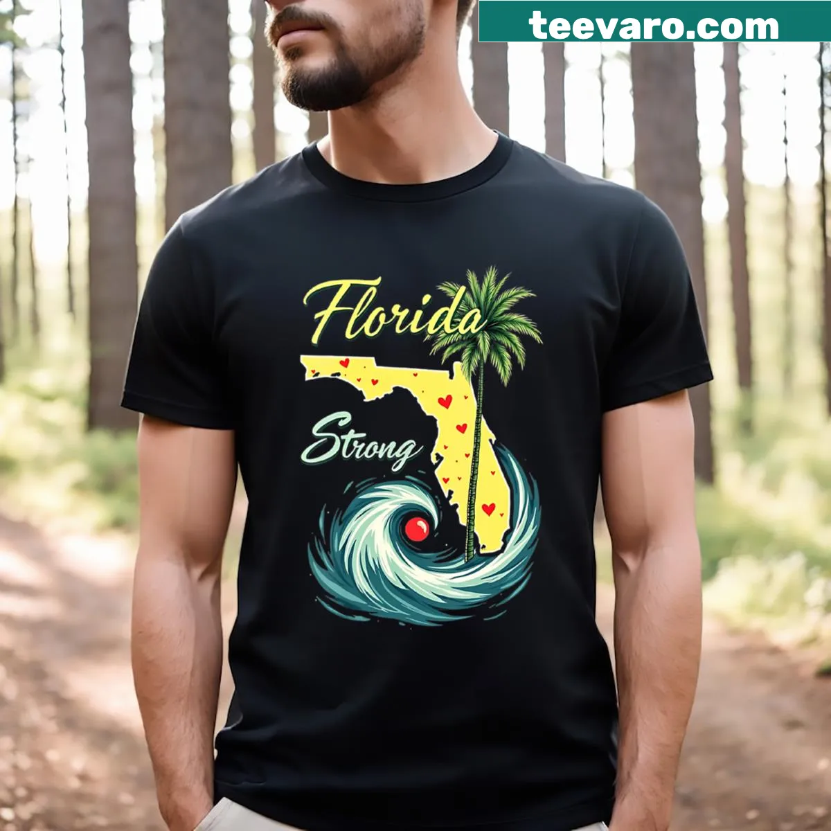 Florida pride women's V-neck t-shirt — on a men's t-shirt