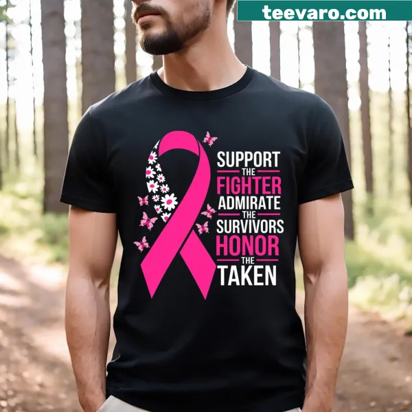 T-shirt promoting breast cancer awareness and support